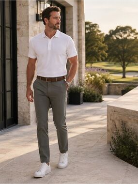 Amazon Essentials Performance Golf Pants Olive 34x31 Slim Stretch Lightweight